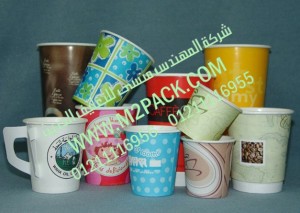 الأكواب الورقية  التى نقدمها نحن شركة المهندس منسي للصناعات الهندسيه و توريد جميع مستلزمات التغليف الحديث -  ام تو باك